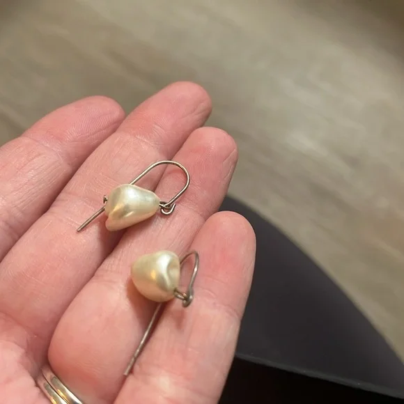 Genuine pearl earrings - Picture 3 of 3